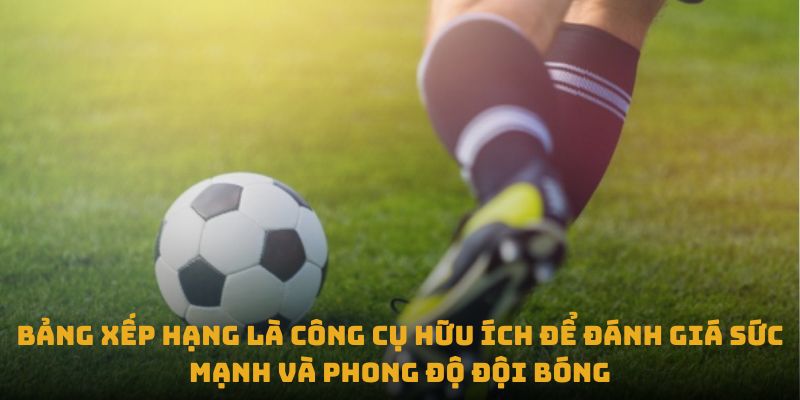 Bảng xếp hạng là công cụ hữu ích để đánh giá sức mạnh và phong độ đội bóng